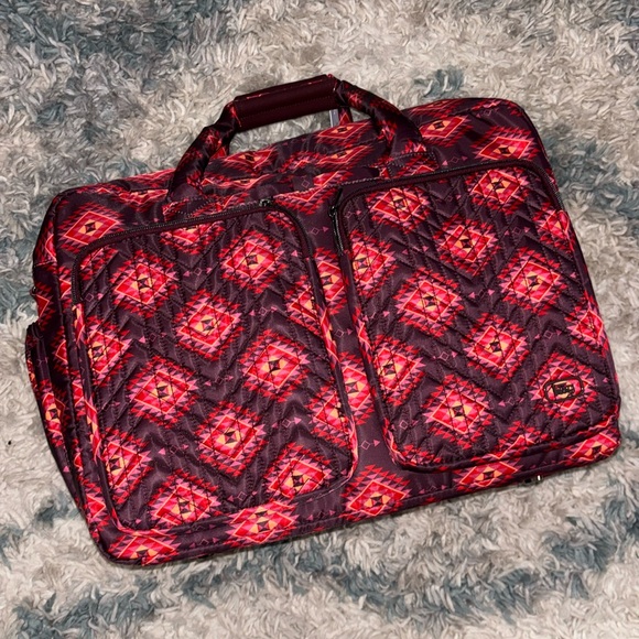 Lug x Mary DeAngelis Classic Duffel w/ Crossbody Strap-Drifter~Honeycomb Multi - Picture 5 of 12